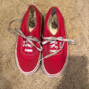 Classic Red Lace-Up Vans Sneaker